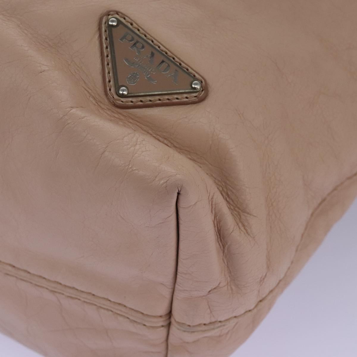 PRADA Hand Bag Leather Pink Auth 99198