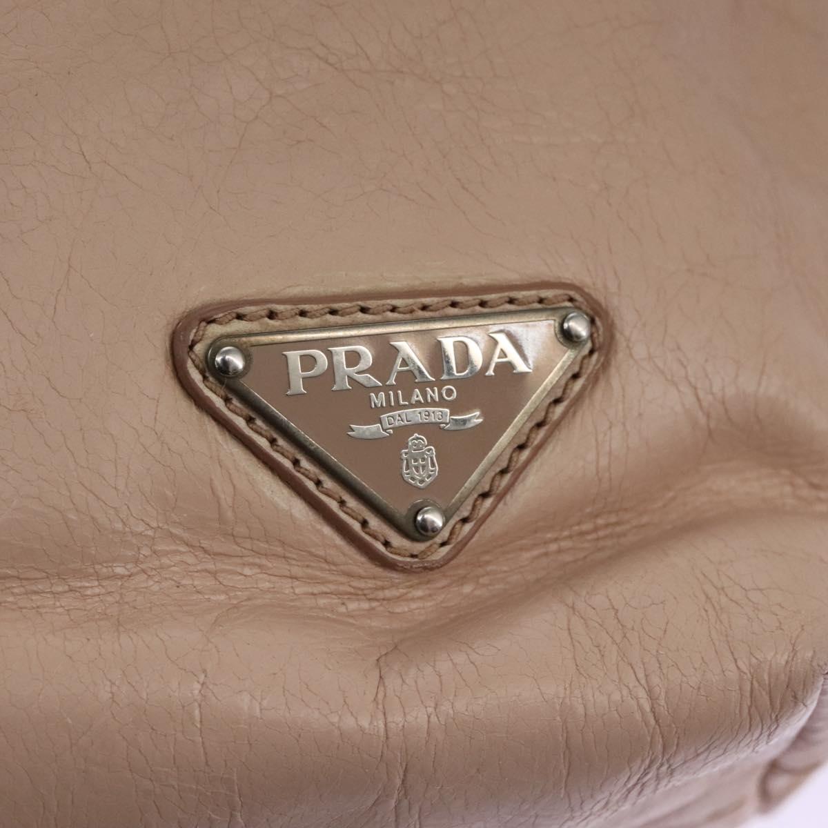 PRADA Hand Bag Leather Pink Auth 99198