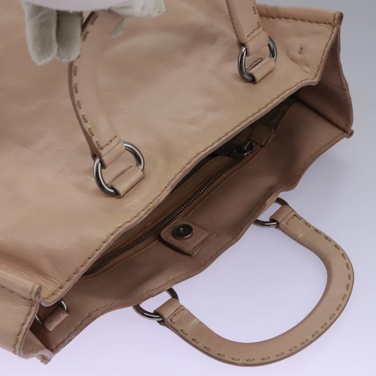 PRADA Hand Bag Leather Pink Auth 99198