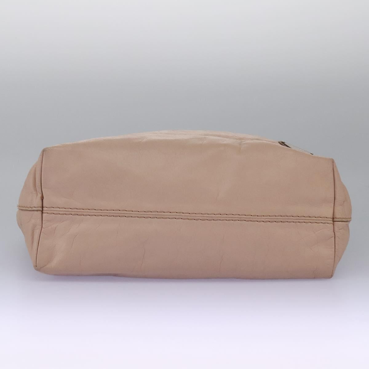 PRADA Hand Bag Leather Pink Auth 99198