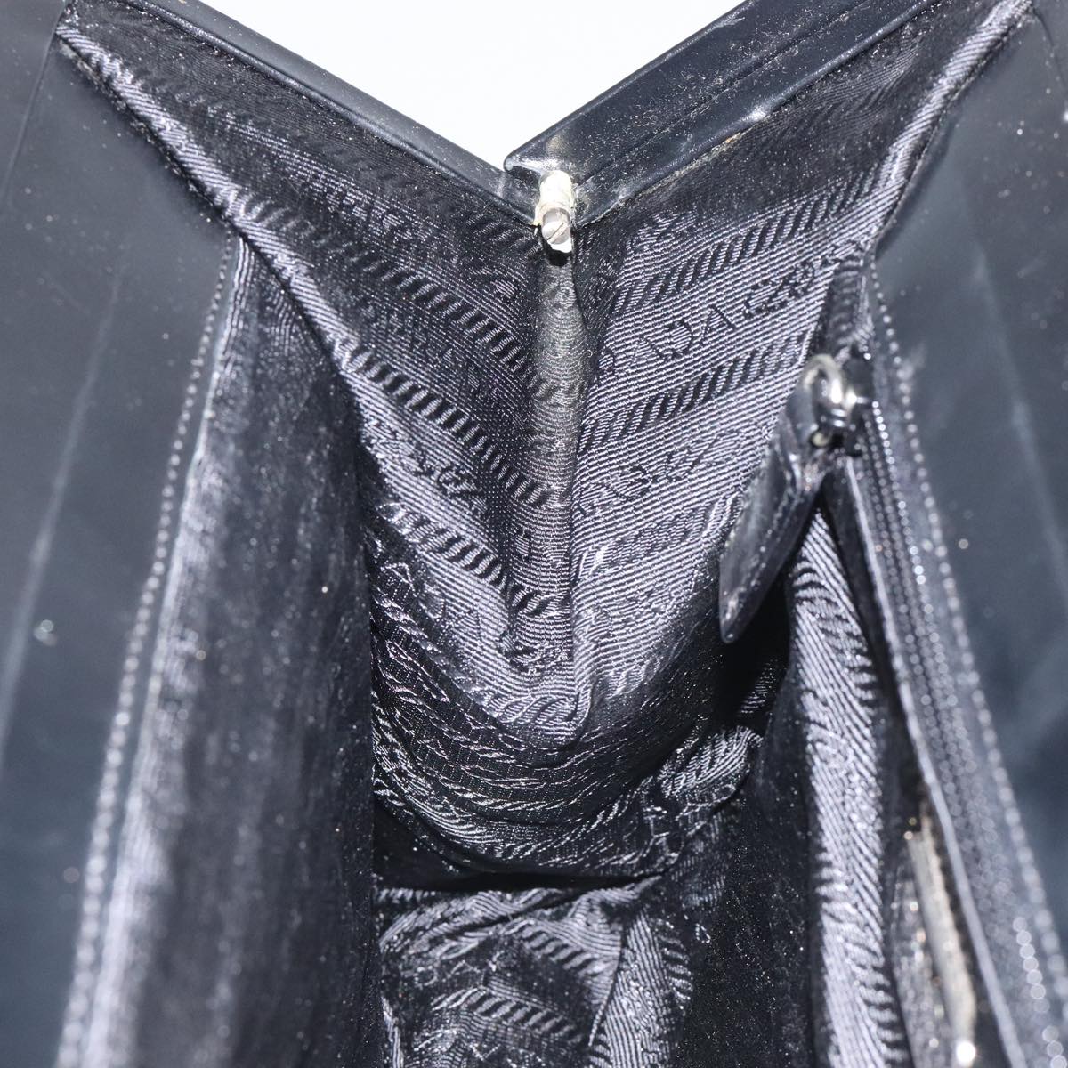 PRADA Shoulder Bag Canvas Black Auth 99211