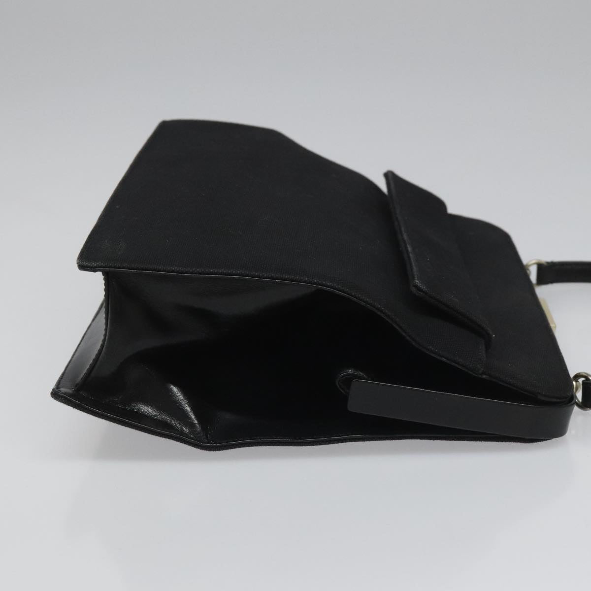 PRADA Shoulder Bag Canvas Black Auth 99211