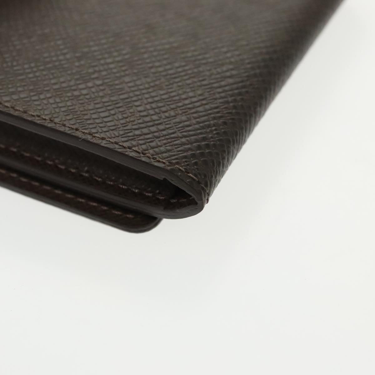 LOUIS VUITTON Taiga Envelope Carte De Visite Case Grizzly M30928 LV Auth 99226V