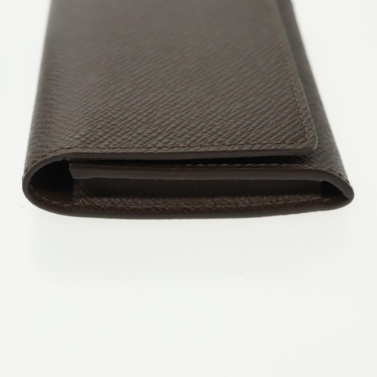 LOUIS VUITTON Taiga Envelope Carte De Visite Case Grizzly M30928 LV Auth 99226V