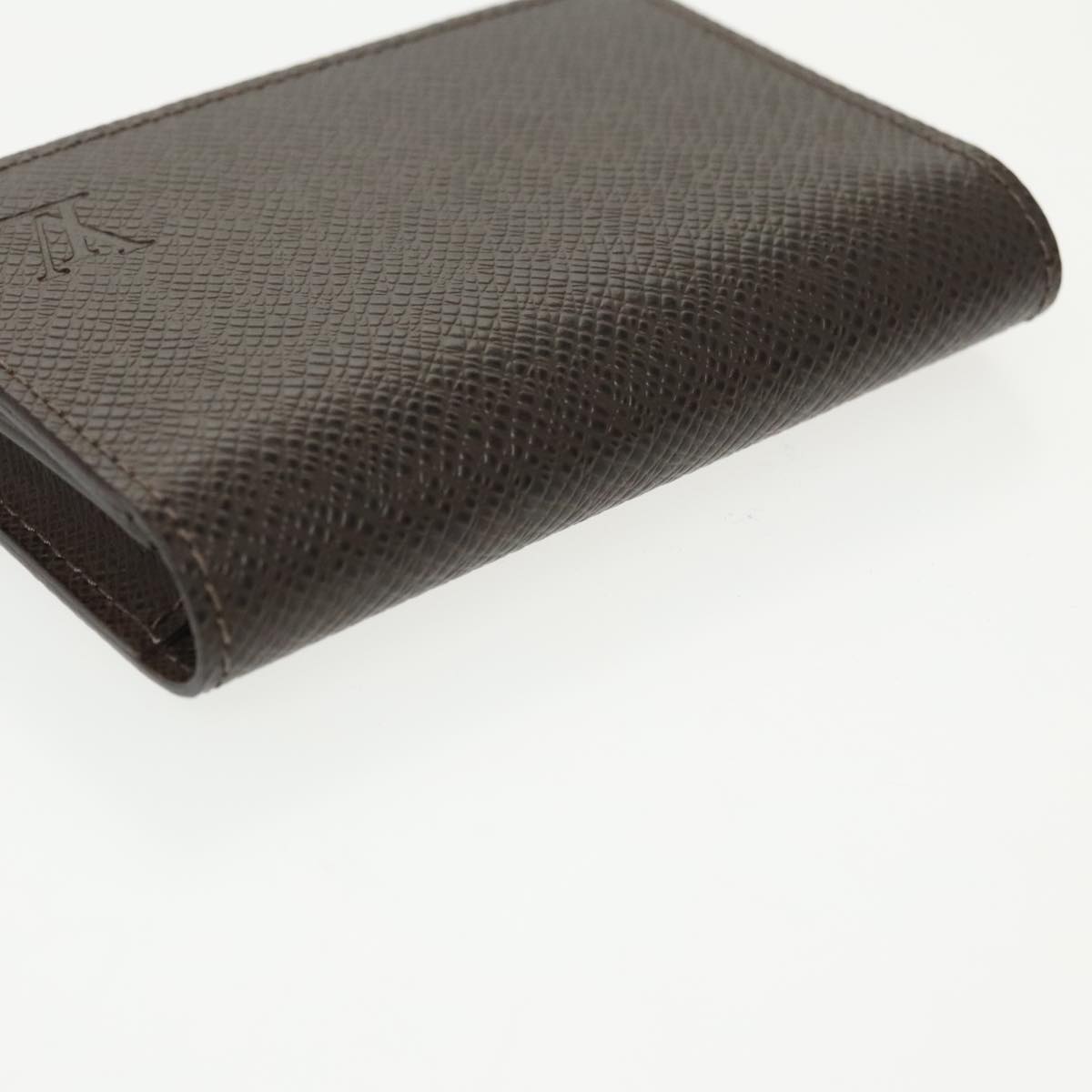 LOUIS VUITTON Taiga Envelope Carte De Visite Case Grizzly M30928 LV Auth 99226V