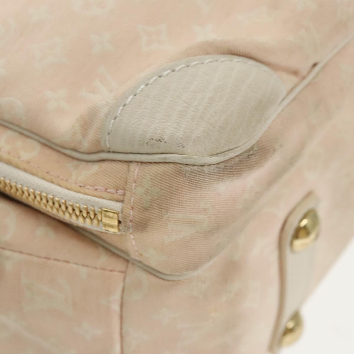 LOUIS VUITTON Monogram Mini Lin Sac Arange Shoulder Bag Rose M95255 Auth 99244
