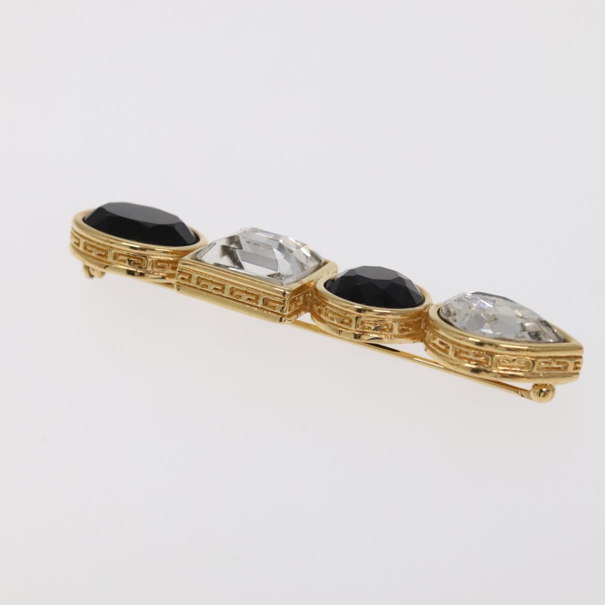 GIVENCHY Accessories Metal 5Set Gold Beige Black Auth 99434