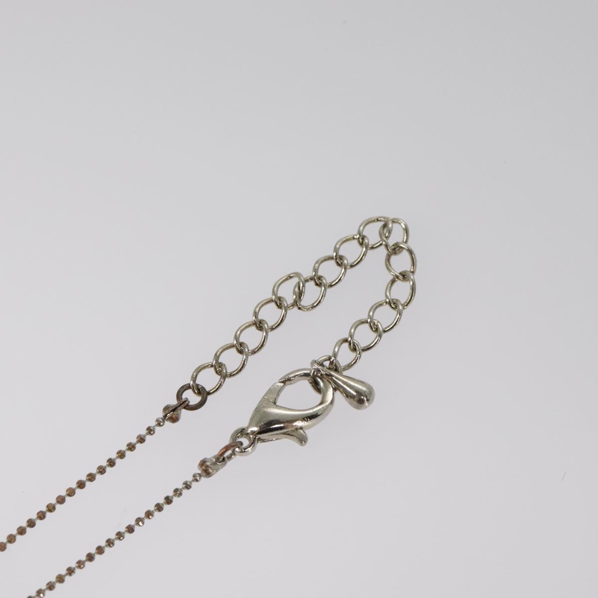 Christian Dior Necklace metal Silver tone Auth 99445