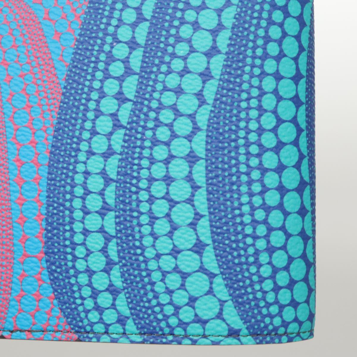 LOUIS VUITTON Monogram Yayoi Kusama Quverture Carnet Note Cover Blue Auth 99815S