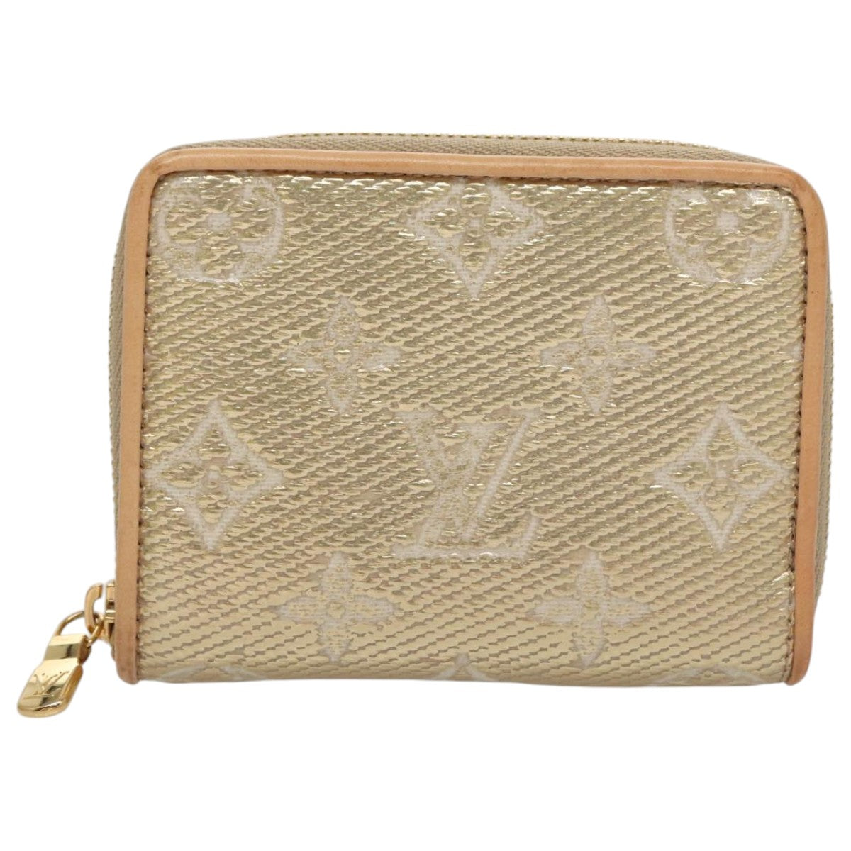 LOUIS VUITTON Monogram Laminated Jacquard Zippy Coin Purse M82483 Auth 99940A