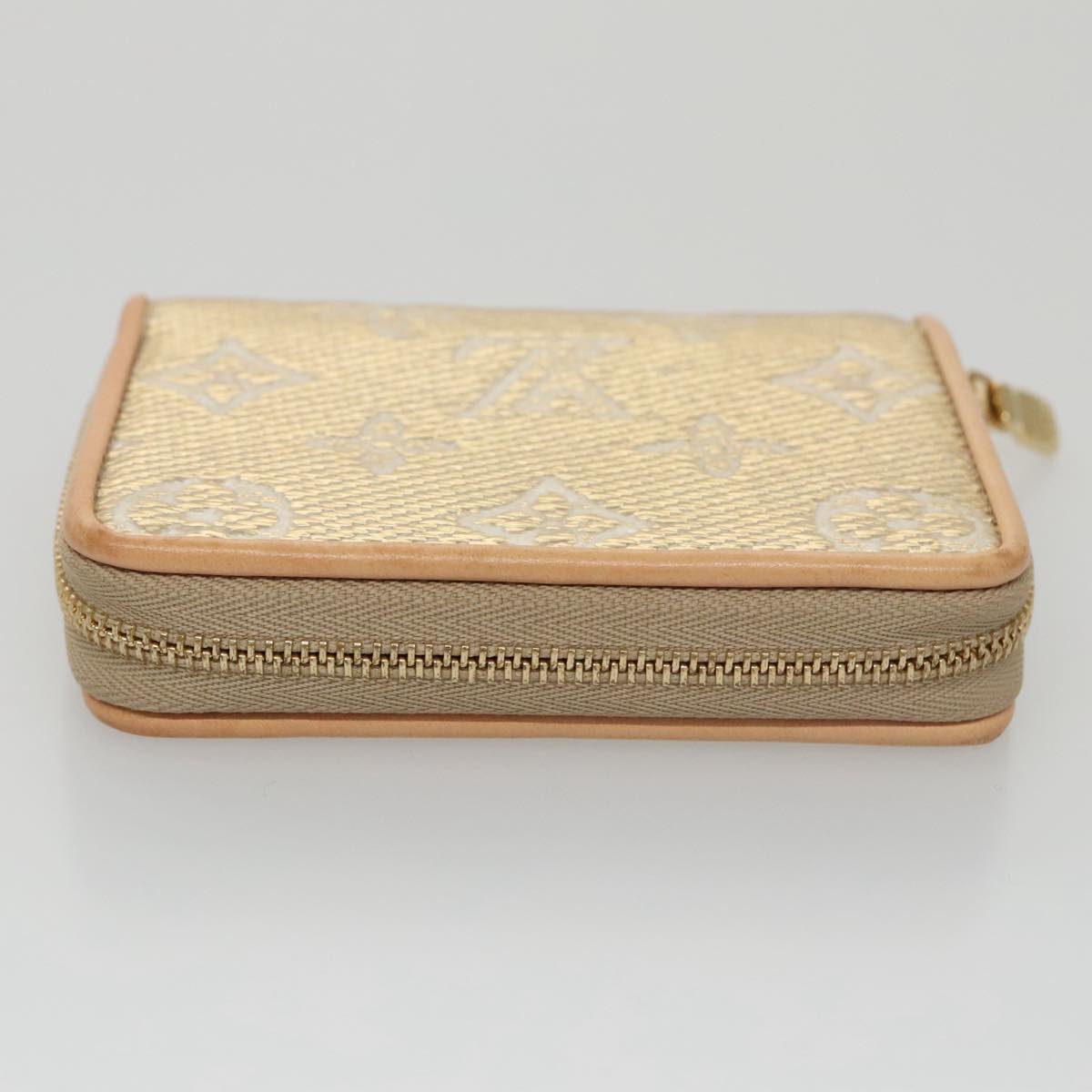 LOUIS VUITTON Monogram Laminated Jacquard Zippy Coin Purse M82483 Auth 99940A