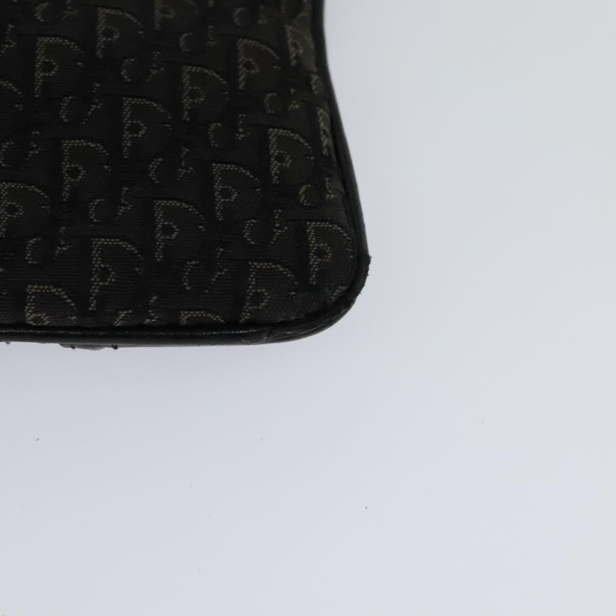 Christian Dior Trotter Canvas Shoulder Bag Black Auth 99984