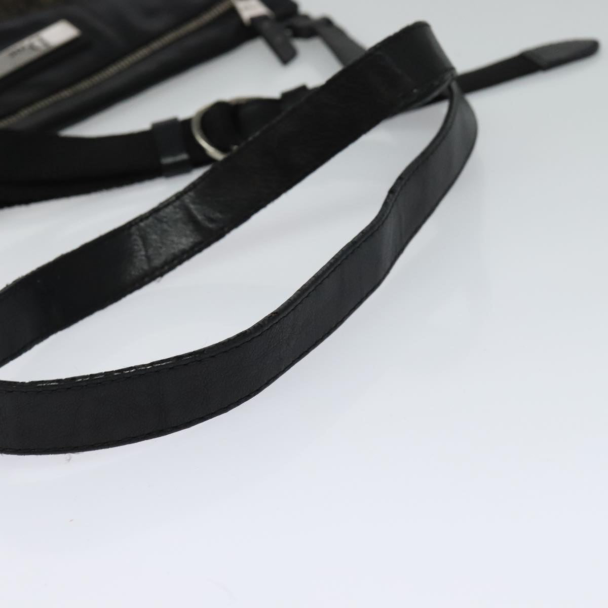 Christian Dior Trotter Canvas Shoulder Bag Black Auth 99984