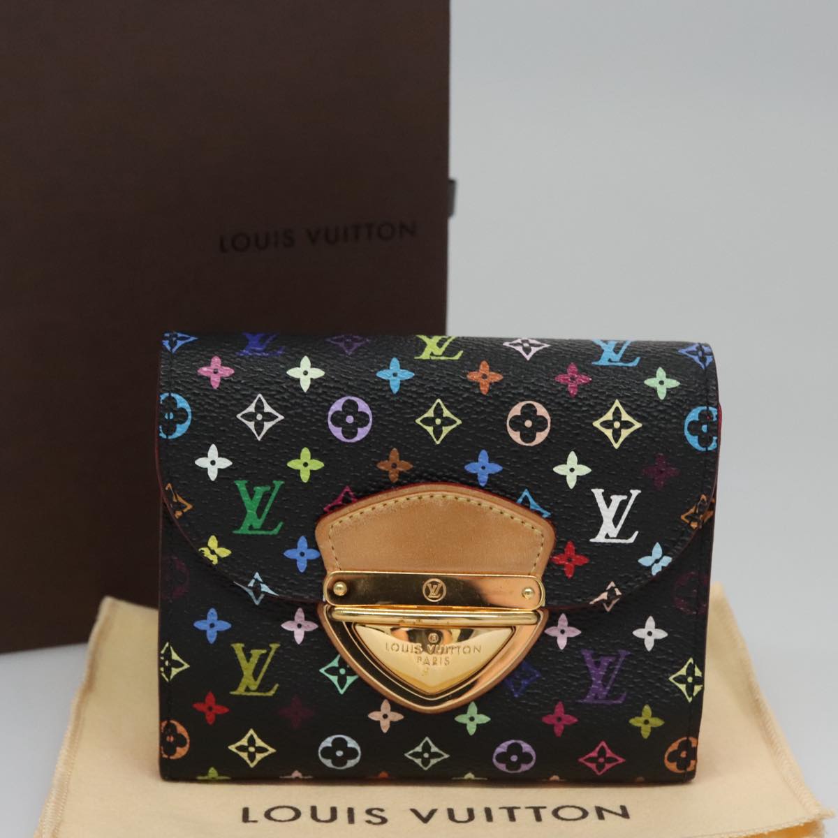 LOUIS VUITTON Monogram Multicolor Portefeuille Joy Wallet M60282 LV Auth 99985V