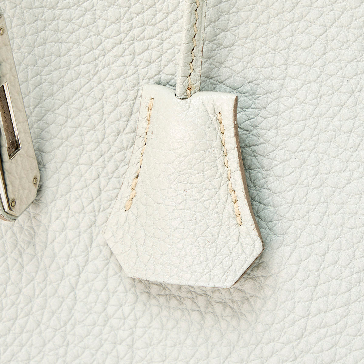 HERMES Birkin 40 2011 □O Hand Bag Pearl Gray Silver Togo Auth