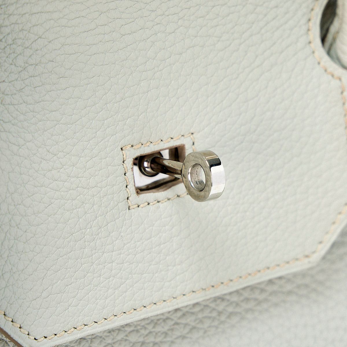 HERMES Birkin 40 2011 □O Hand Bag Pearl Gray Silver Togo Auth