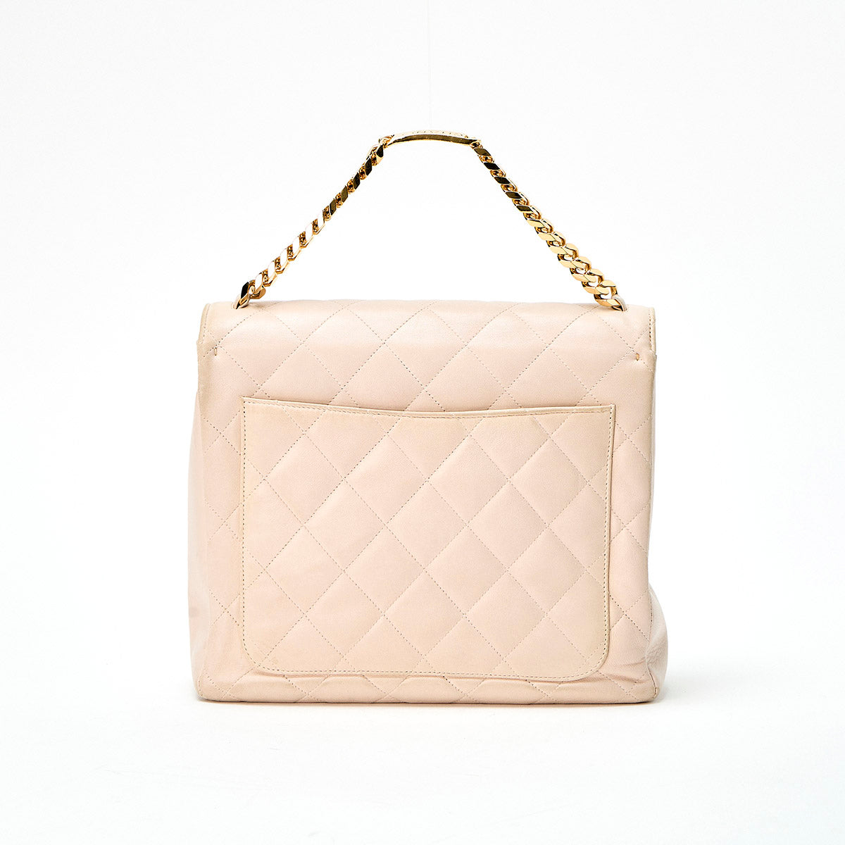 CHANEL Matelasse 1980?1990 Handbag Pink Lamb Skin Auth