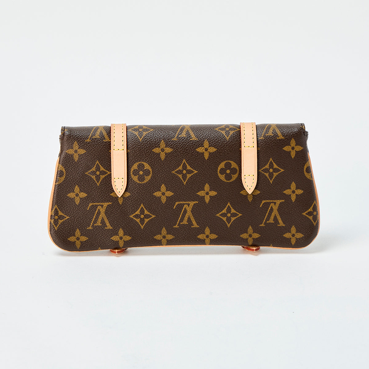 LOUIS VUITTON Pochette Marelle Monogram Shoulder Bag M51159 Brown Gold PVC Leather Auth