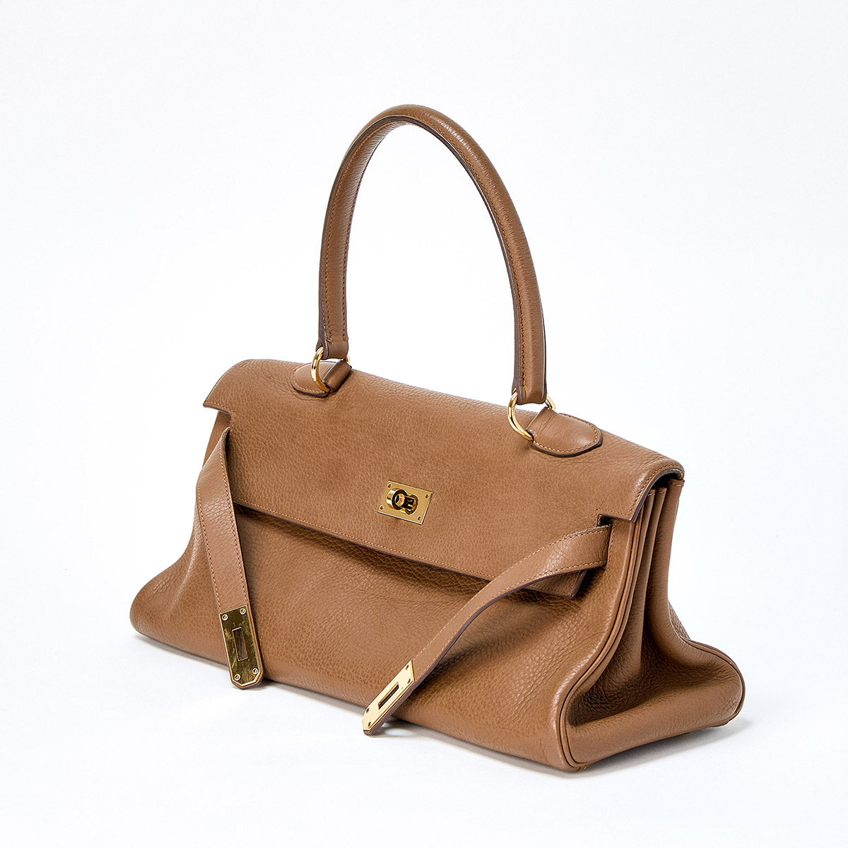 HERMES Kelly Shoulder Kelly 2009 M Hand Bag Arzan Gold Taurillon Clemence Auth