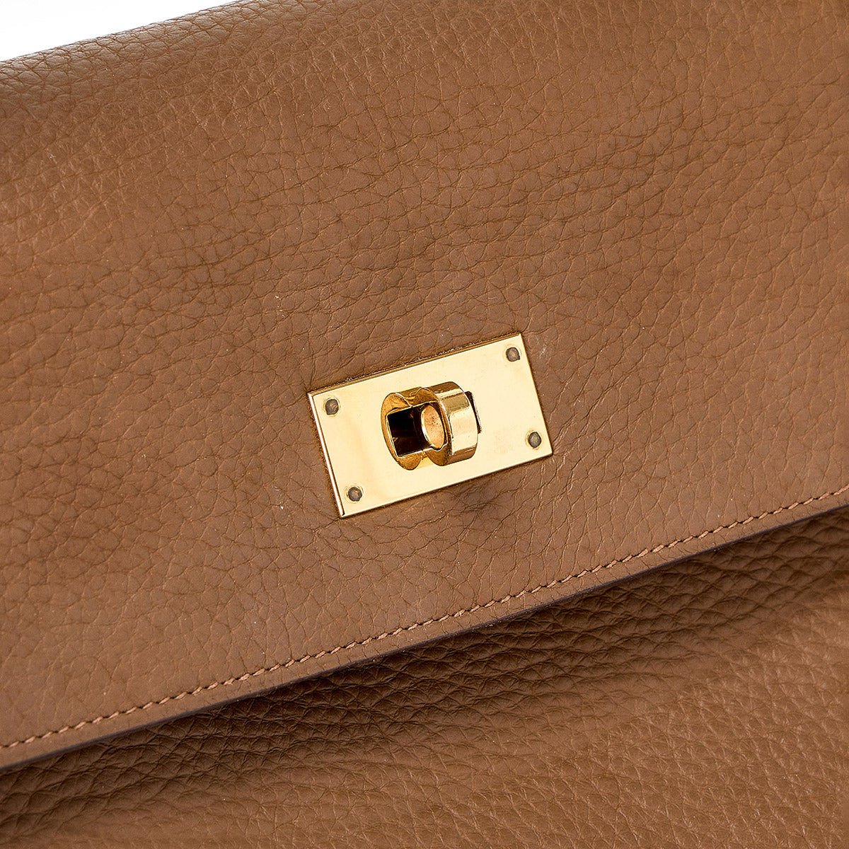 HERMES Kelly Shoulder Kelly 2009 M Hand Bag Arzan Gold Taurillon Clemence Auth