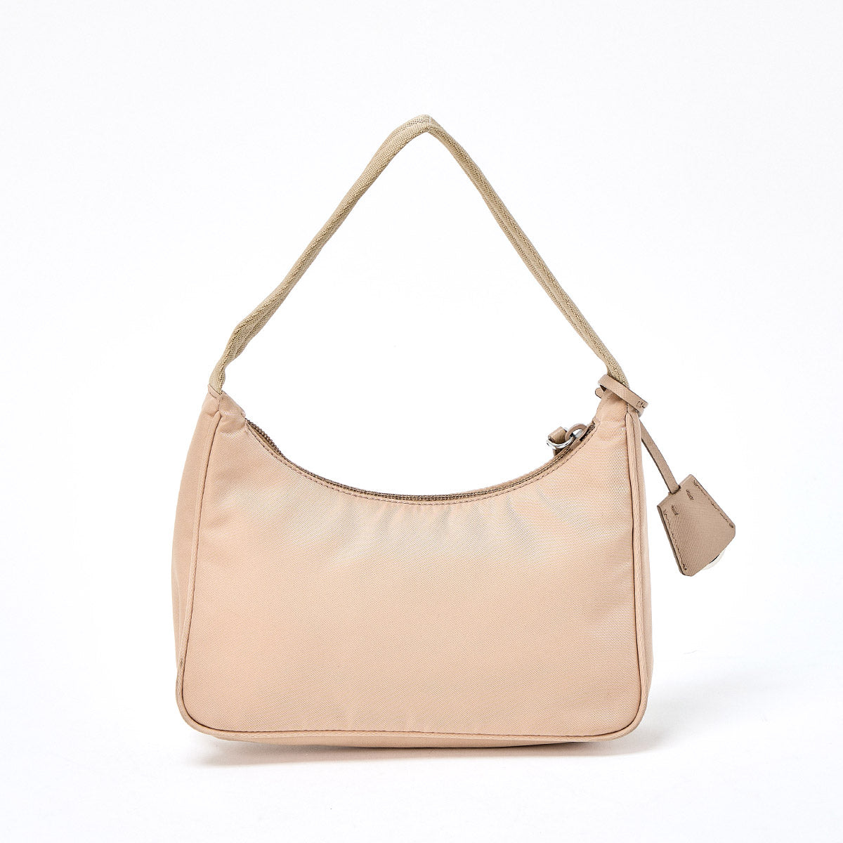 PRADA RE-NYLON Hand Bag Re-Edition2000 Neutral Silver Tessuto Auth