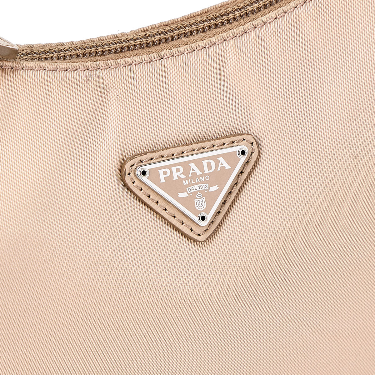 PRADA RE-NYLON Hand Bag Re-Edition2000 Neutral Silver Tessuto Auth