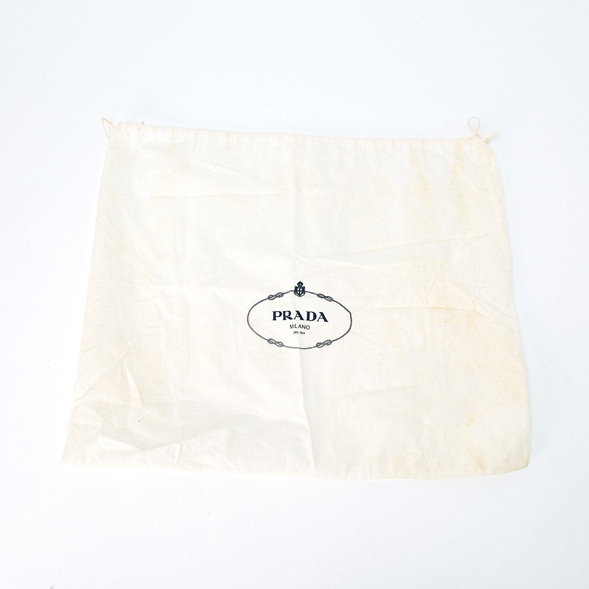 PRADA Triangle Shoulder Bag Black Beige Silver Tessuto Auth