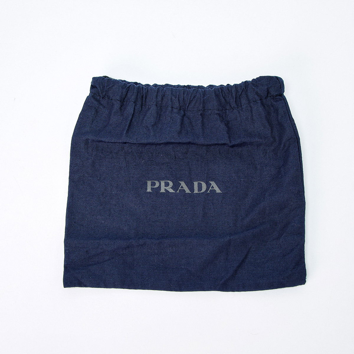 PRADA Triangle Hand Bag 2VG860 Black Silver Tessuto Auth