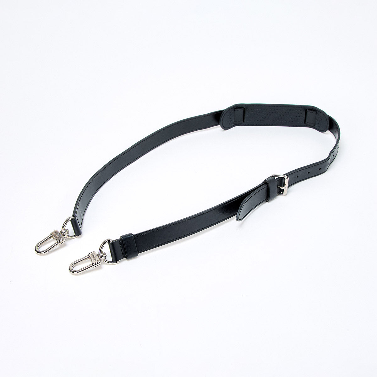 PRADA Triangle Hand Bag 2VG860 Black Silver Tessuto Auth