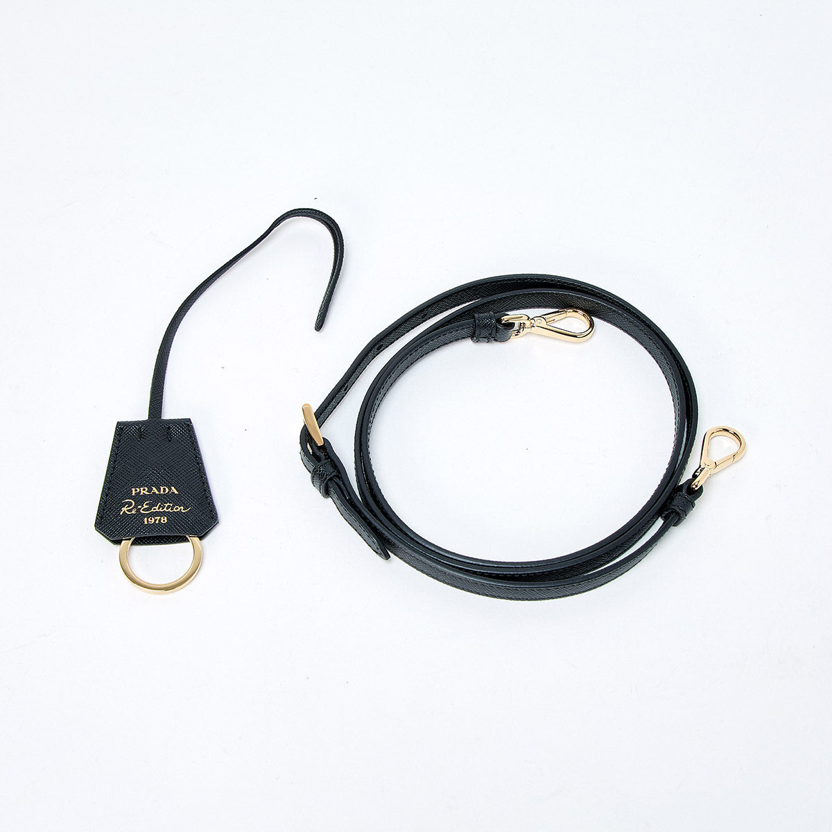 PRADA RE-NYLON Re-Edition 1978 Hand Bag Black Gold Tessuto Auth