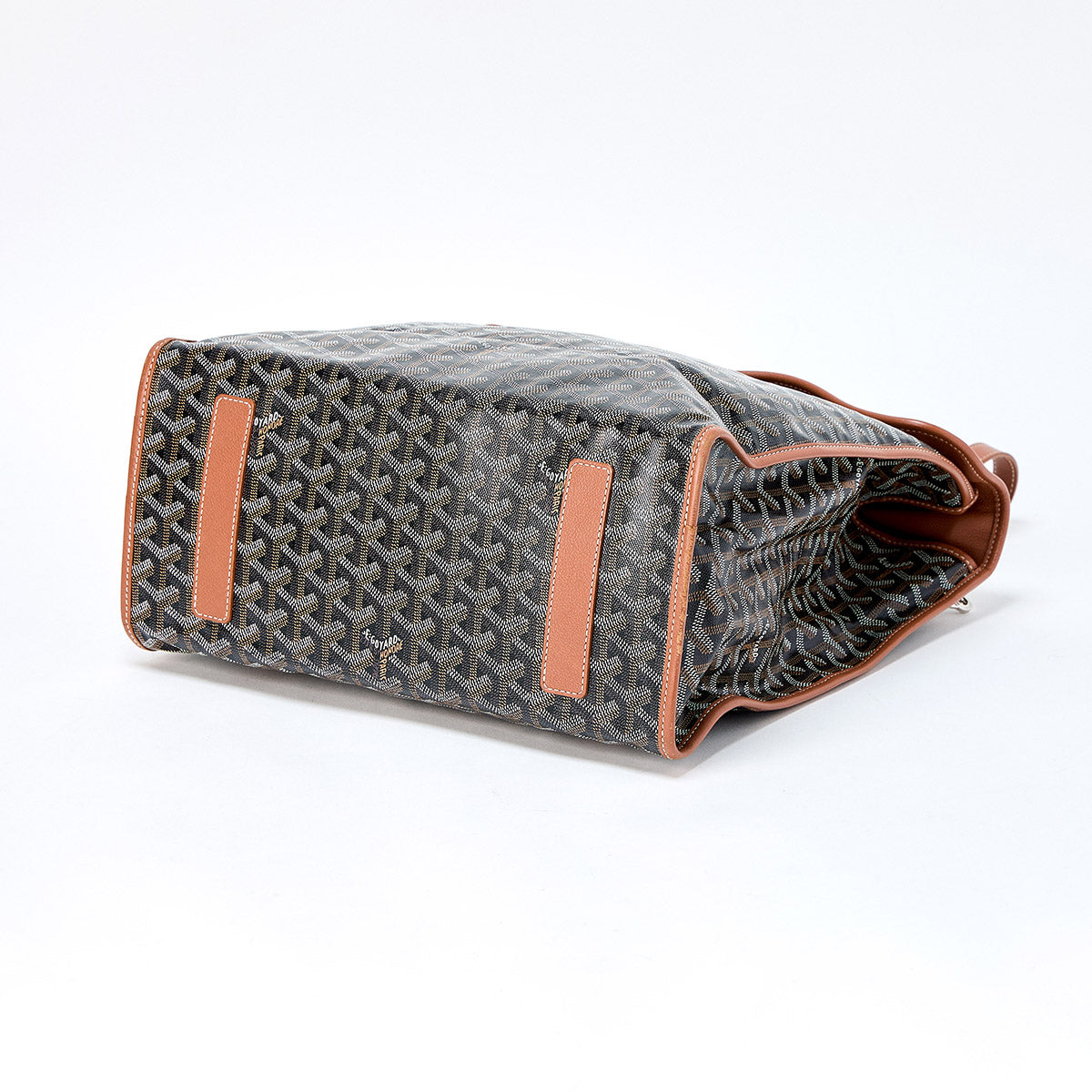 GOYARD Backpack Saint Leger Brown White Silver PVC Leather