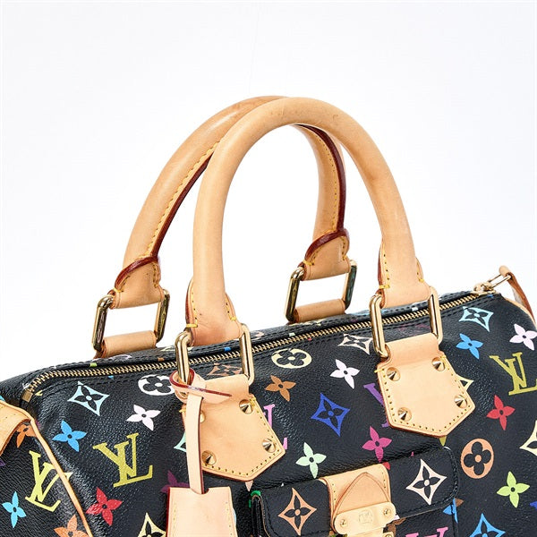 LOUIS VUITTON Speedy Monogram Multicolor 30 Hand Bag Multicolor Black Gold PVC Auth