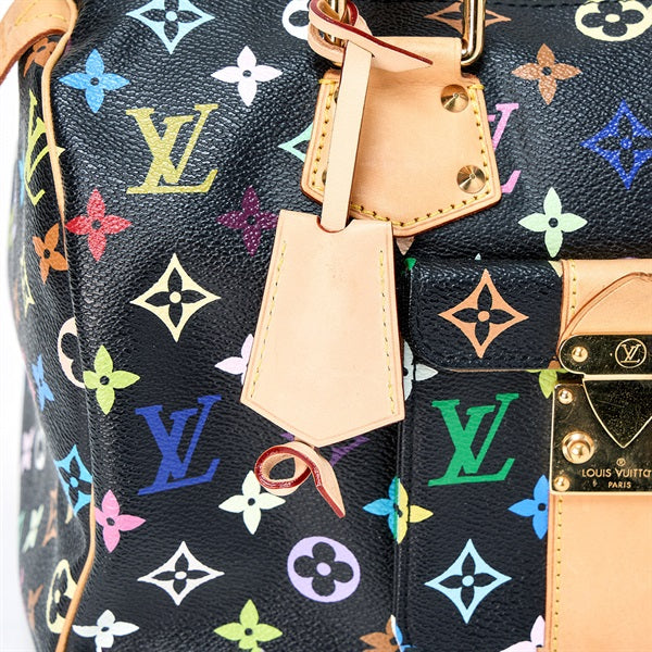 LOUIS VUITTON Speedy Monogram Multicolor 30 Hand Bag Multicolor Black Gold PVC Auth