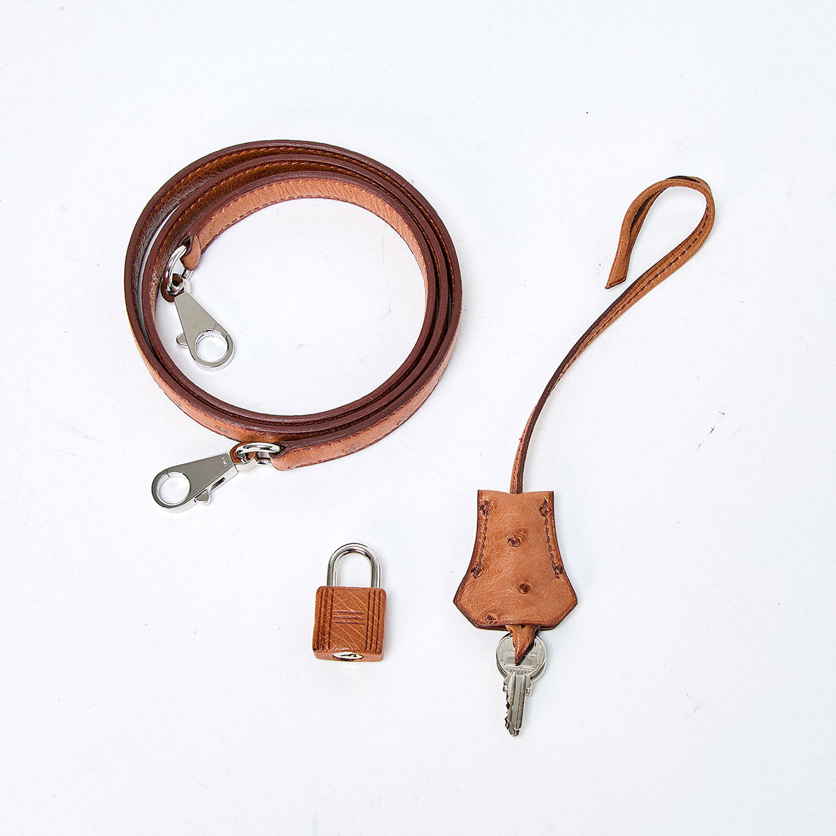 HERMES Bolide 31 2004 □H Handbag Chestnut Silver Ostrich