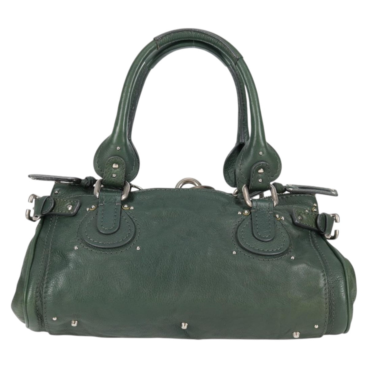 Chloe Paddington Medium Handbag in Green Silver Leather