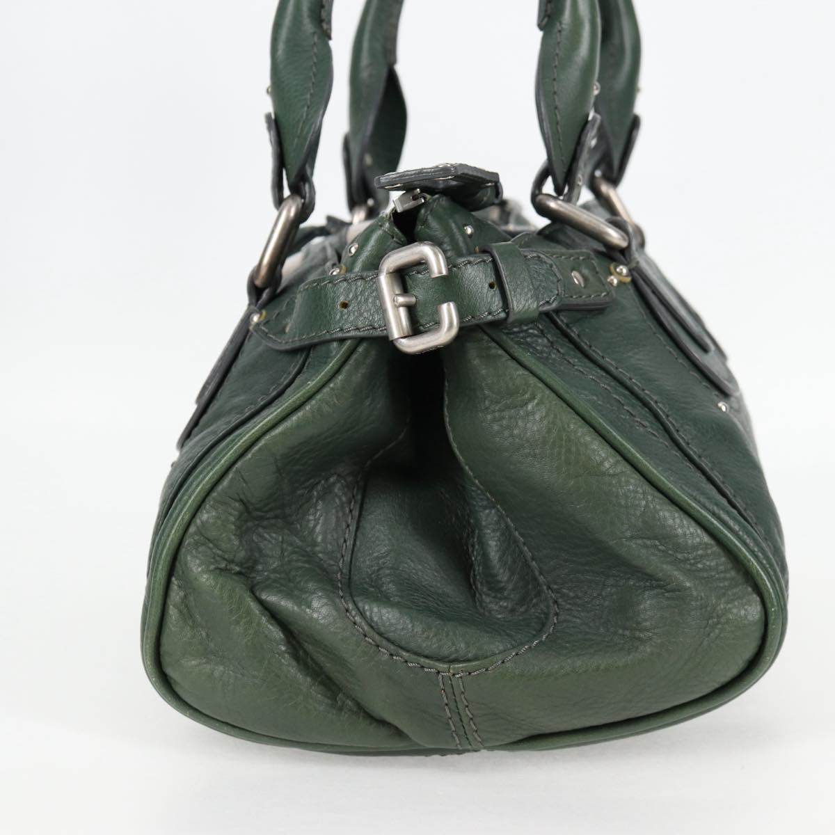 Chloe Paddington Medium Handbag in Green Silver Leather