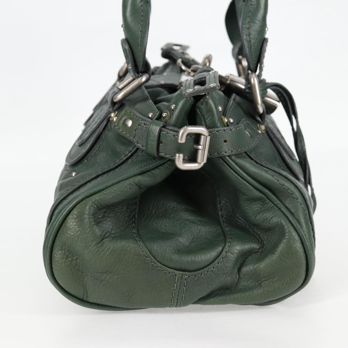 Chloe Paddington Medium Handbag in Green Silver Leather