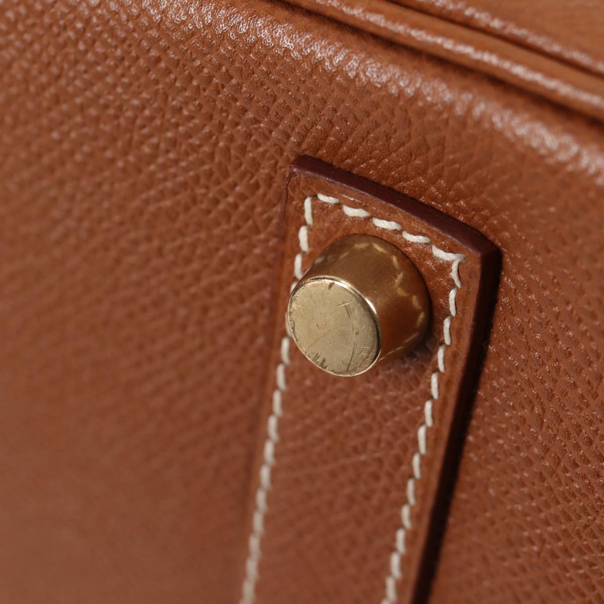 HERMES Birkin 35 1997 □A Handbag Gold Gold Cushvel