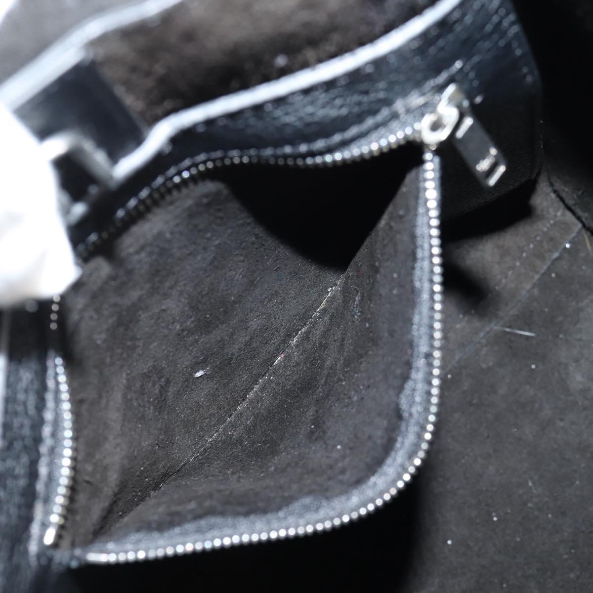 CELINE Big Bag Handbag Black Silver Leather
