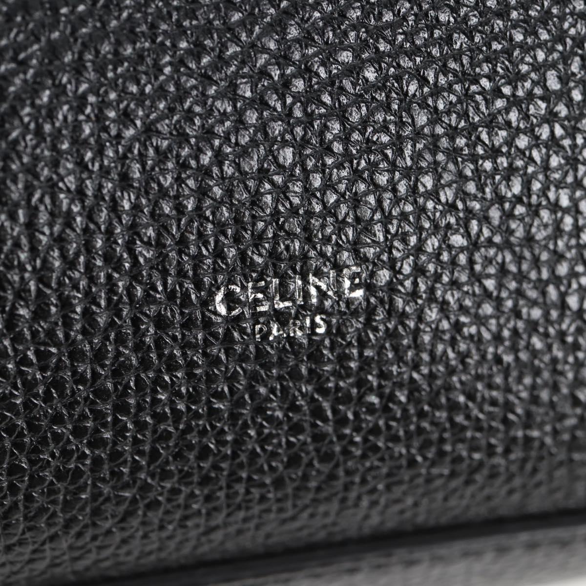CELINE Big Bag Handbag Black Silver Leather