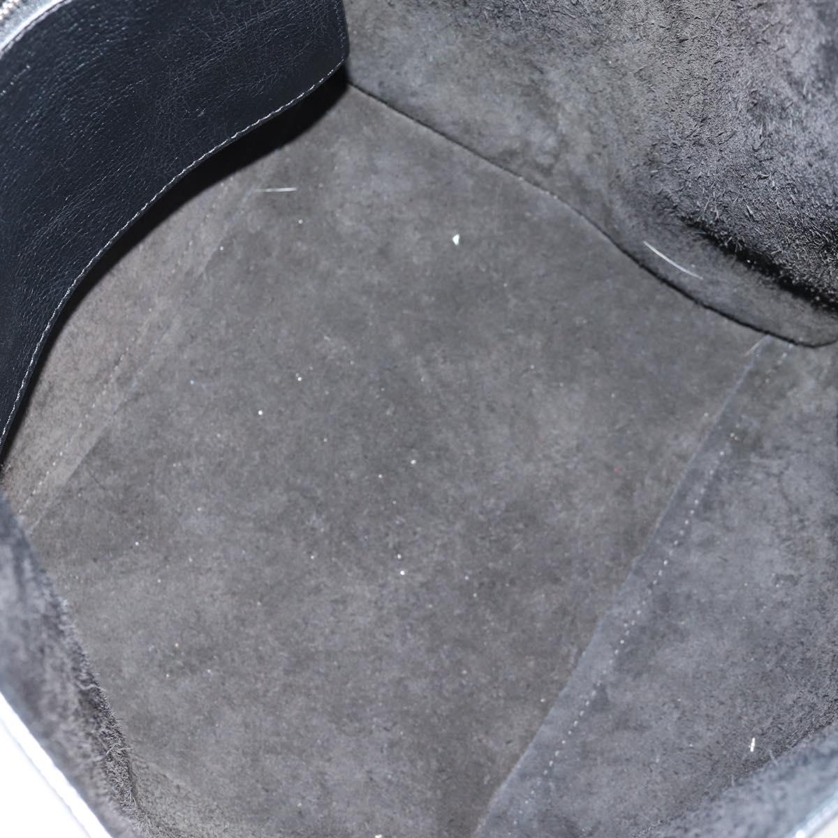 CELINE Big Bag Handbag Black Silver Leather