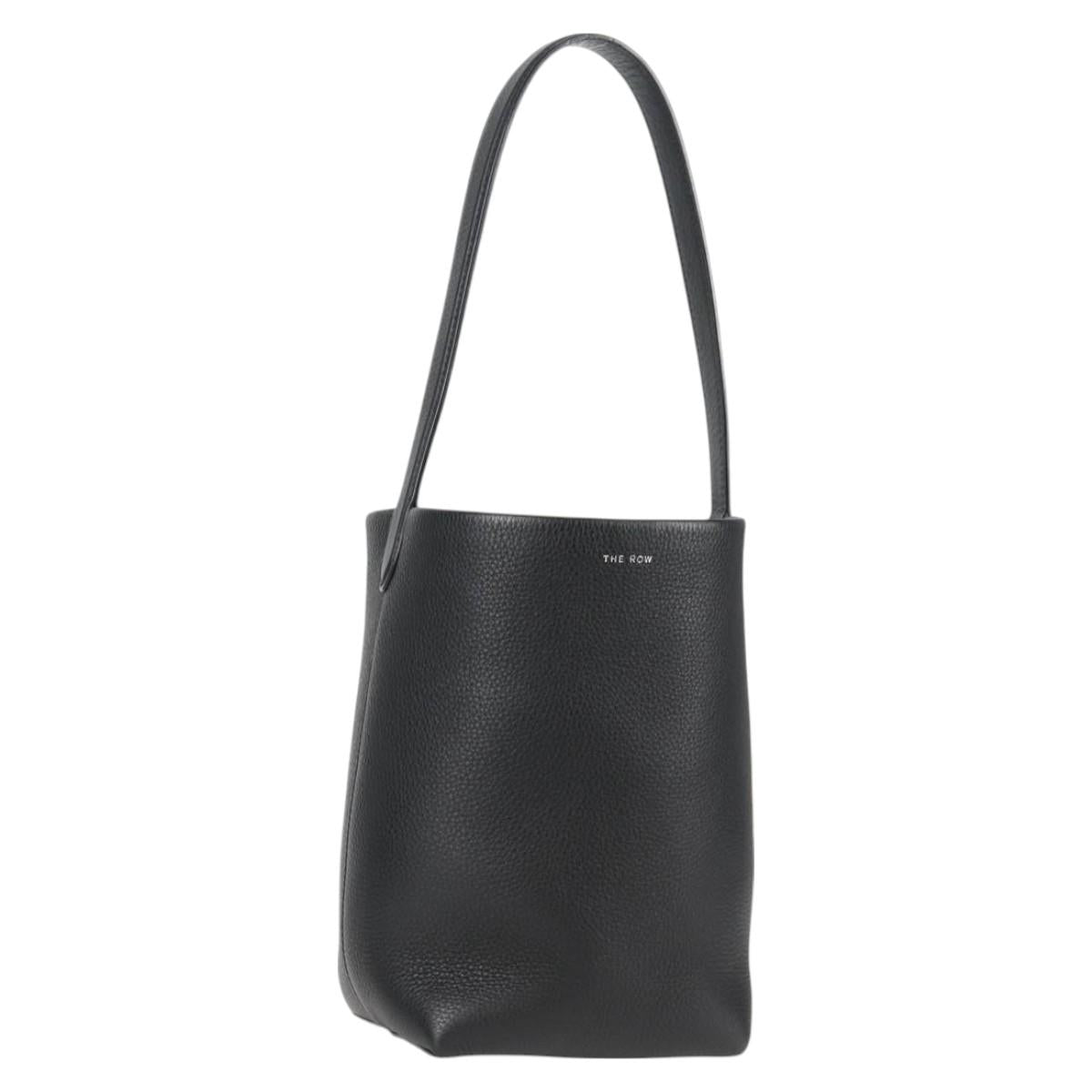 THE ROW Park Tote Small Shoulder Bag in Black Leather