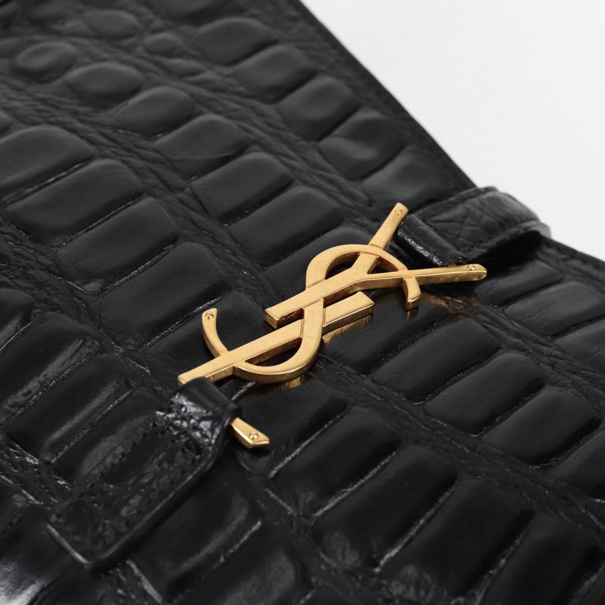 SAINT LAURENT Le Saint Cassette One Shoulder Bag Shoulder Bag Black Gold Embossed Leather