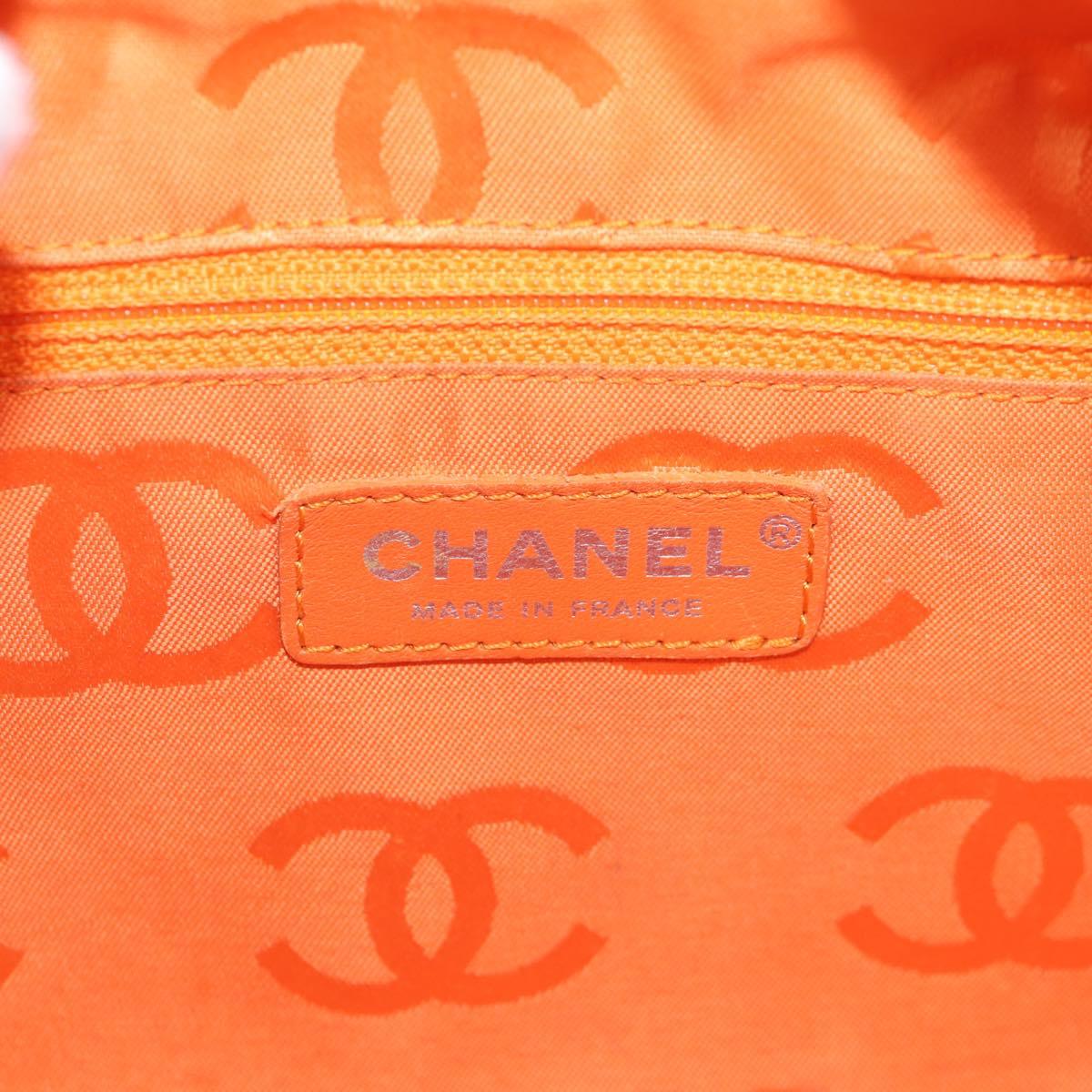 CHANEL Cambon Boston 2006 Tote Bag Brown Lambskin