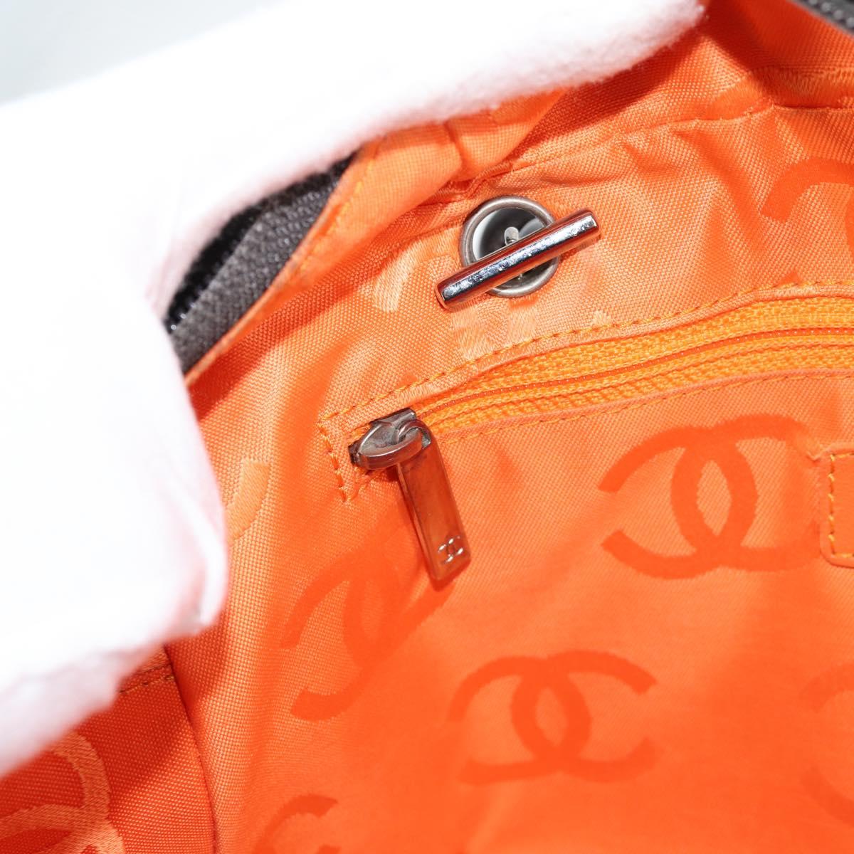 CHANEL Cambon Boston 2006 Tote Bag Brown Lambskin