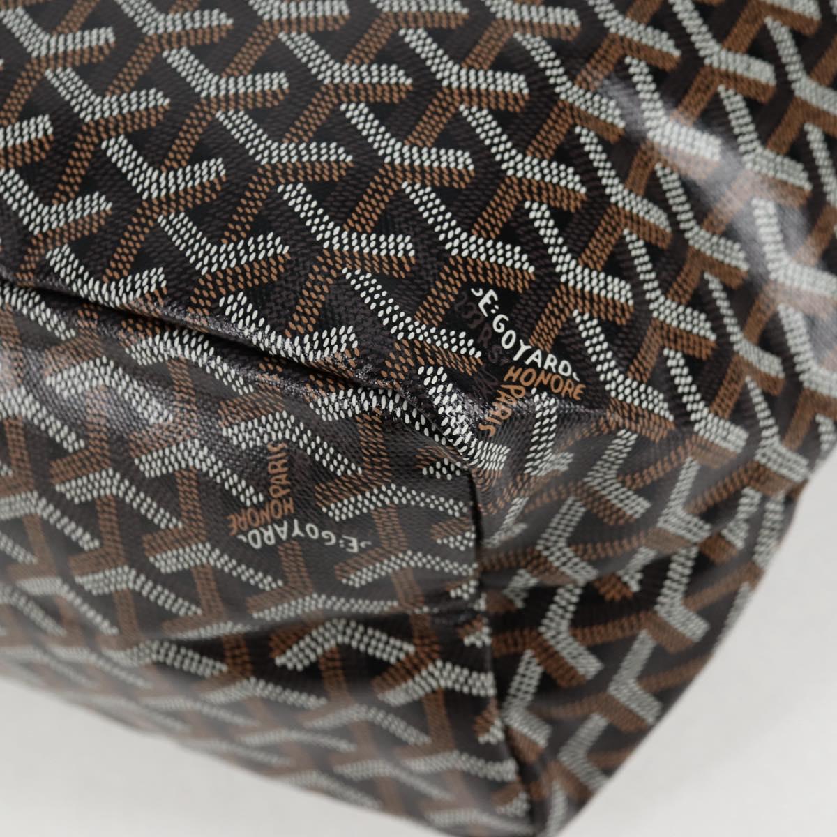 GOYARD Saint Louis PM Tote Bag Brown Black PVC
