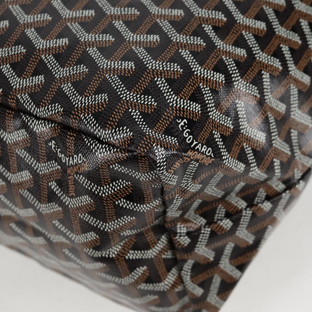 GOYARD Saint Louis PM Tote Bag Brown Black PVC
