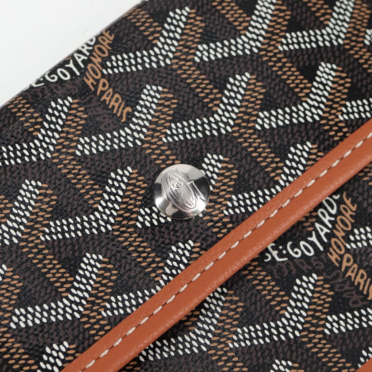 GOYARD Saint Louis PM Tote Bag Brown Black PVC