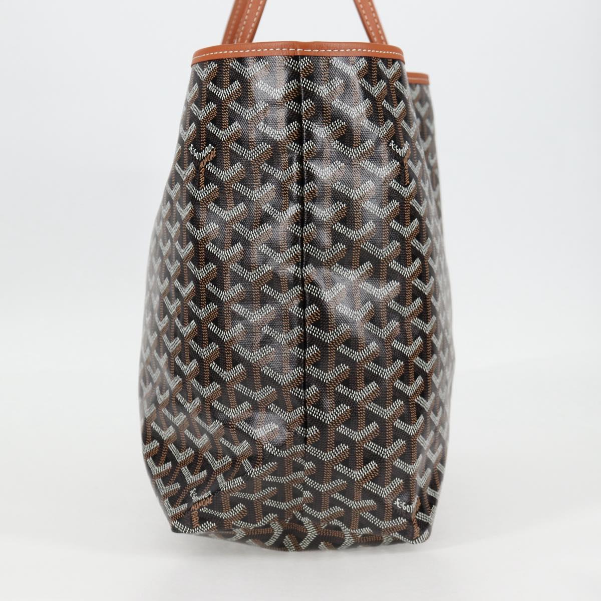 GOYARD Saint Louis PM Tote Bag Brown Black PVC