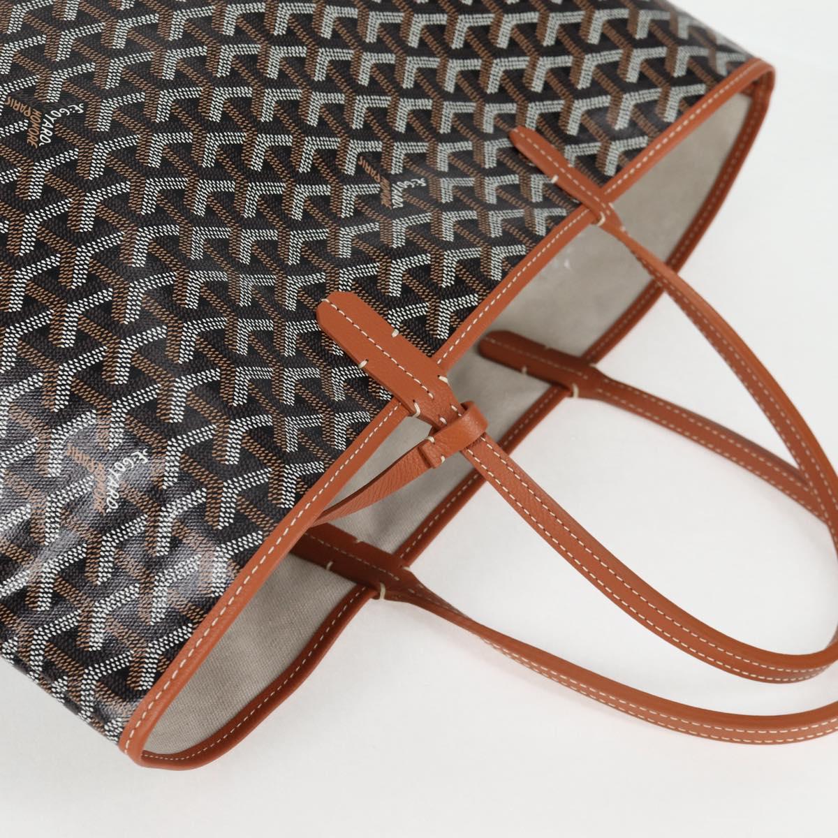 GOYARD Saint Louis PM Tote Bag Brown Black PVC